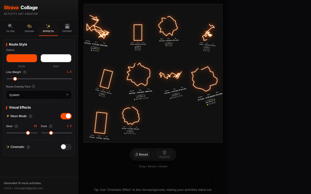Strava Collage